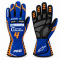 Lando Norris 2024 Kart Racing Gloves – Blue & Orange Performance Racing Gloves(PKG-ML005)