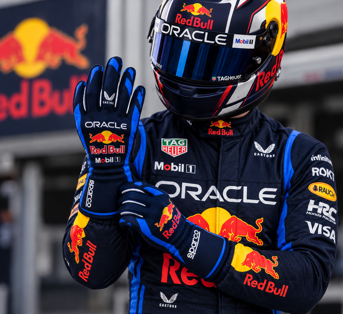 Red Bull Oracle Racing Gloves Kart Racing & Motorsport(PKG-004)