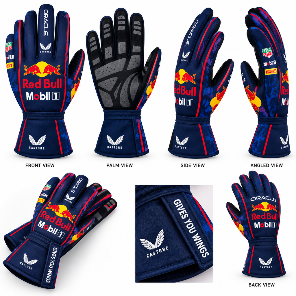 Red Bull Oracle Racing Gloves Kart Racing & Motorsport(PKG-006)
