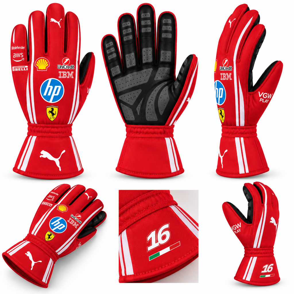 Ferrari HP Kart Racing Gloves Kart Racing & Motorsport(PKG-FR001)