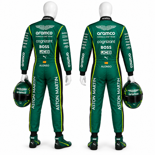 Aston Martin Inspired F1 Racing Suit – Custom Green Motorsport Race Suit