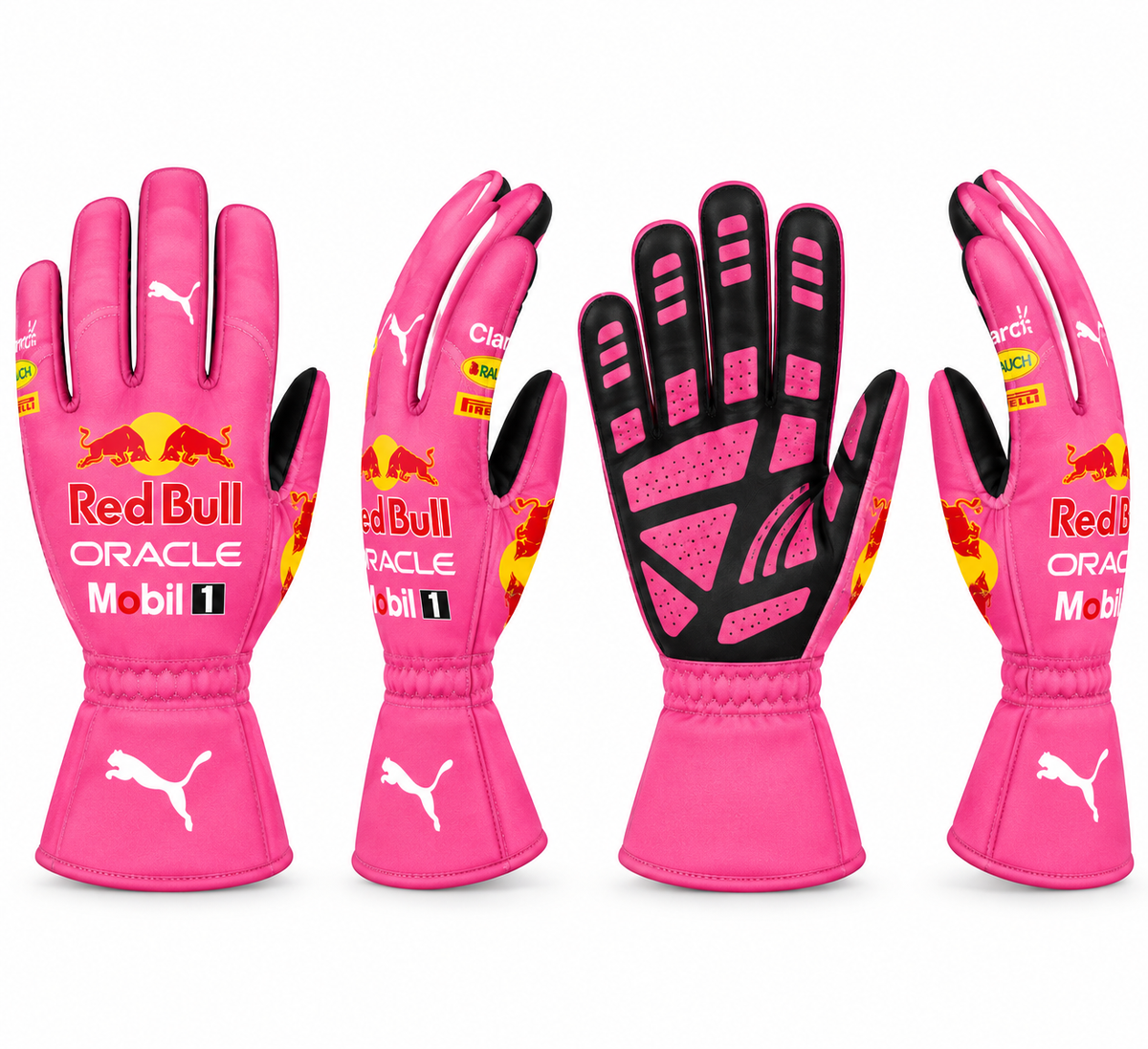 Pink Red Bull Oracle Racing Gloves Kart Racing & Motorsport(PKG-005)