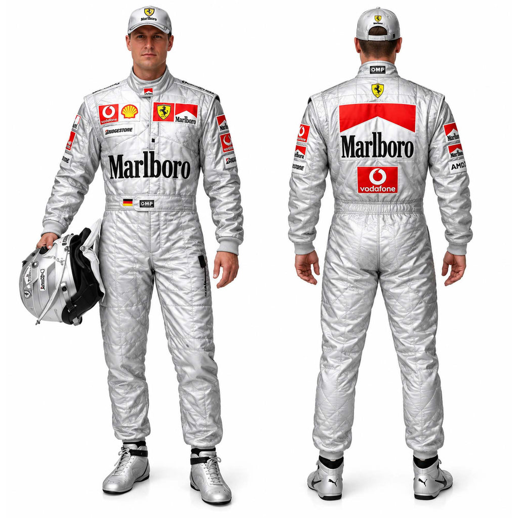 Michael Schumacher Ferrari Marlboro Racing Suit, Custom Go Kart Suit, Motorsport Driver Suit, Professional Racing Jumpsuit, 600D Cordura