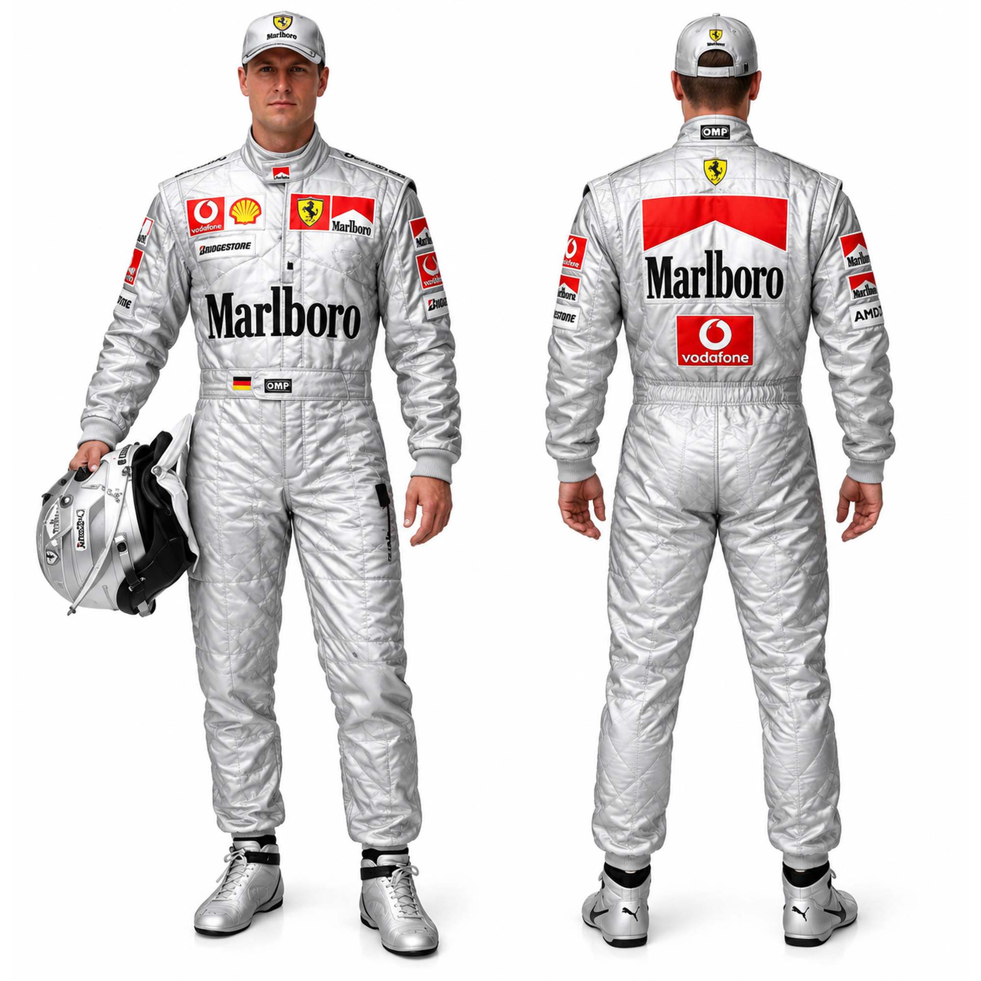 Michael Schumacher Ferrari Marlboro Racing Suit, Custom Go Kart Suit, Motorsport Driver Suit, Professional Racing Jumpsuit, 600D Cordura