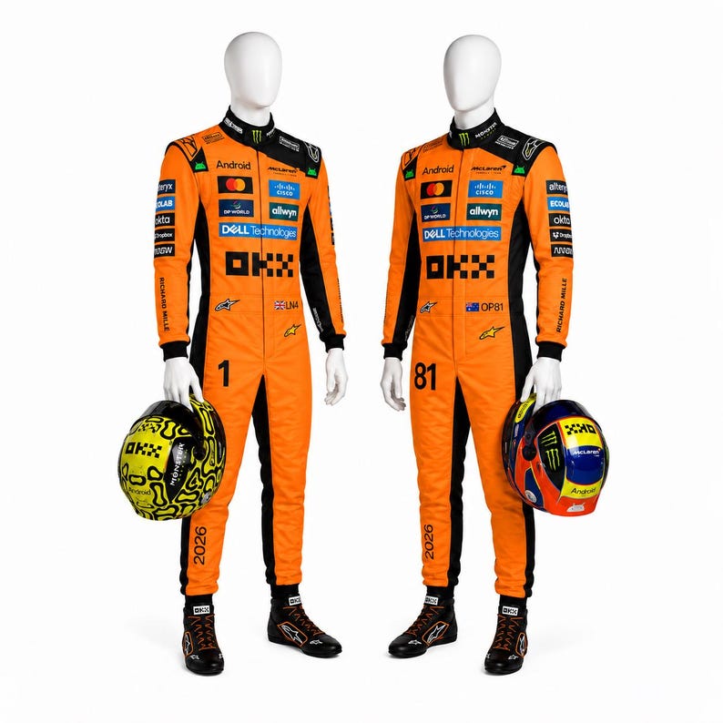 MacLaren 2026 Go Kart Racing Suit – Custom Racing Suit, Motorsport Racing Driver Suit, F1 Style Karting Suit