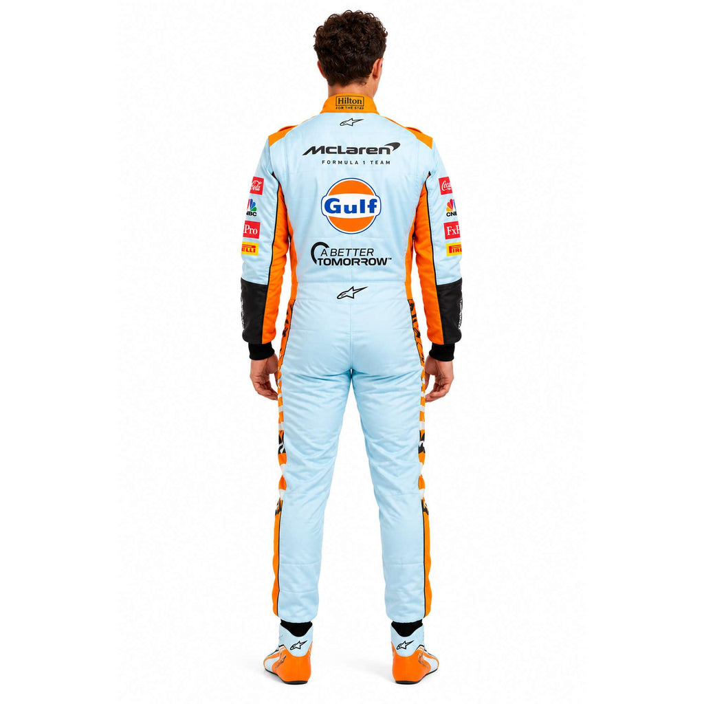 Lando Norris 2021 Monaco Racing Suit | McLaren Gulf  Go Kart Suit | Custom Motorsport Driver Suit | Professional Karting Racewear