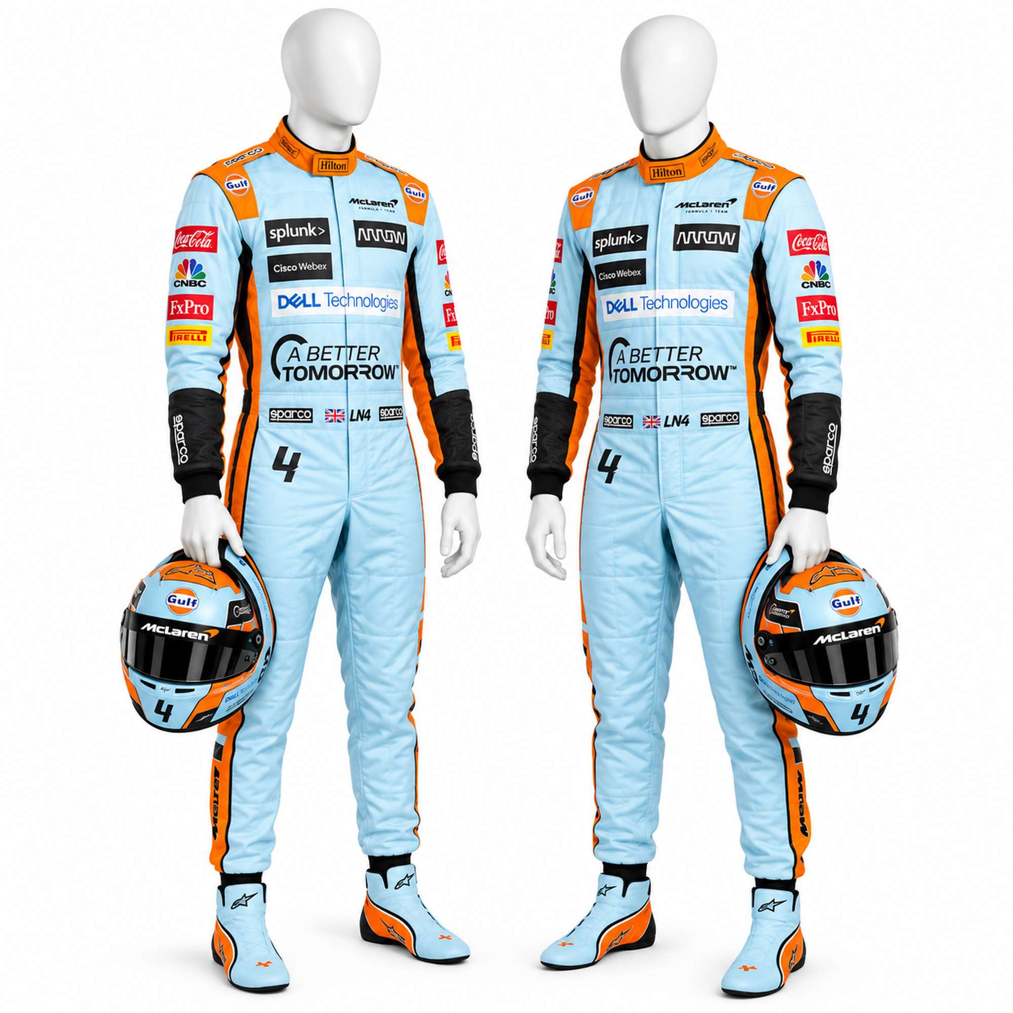 Lando Norris 2021 Monaco Racing Suit | McLaren Gulf  Go Kart Suit | Custom Motorsport Driver Suit | Professional Karting Racewear