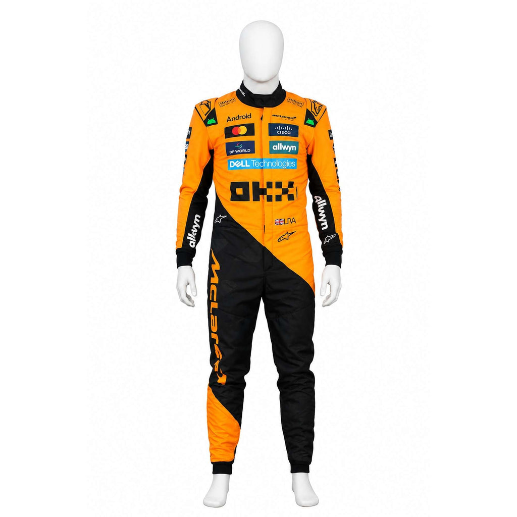 Lando Norris 2025 Racing Suit, McLaren Go Kart Suit, Custom Motorsport Driver Suit, Professional Karting Racewear