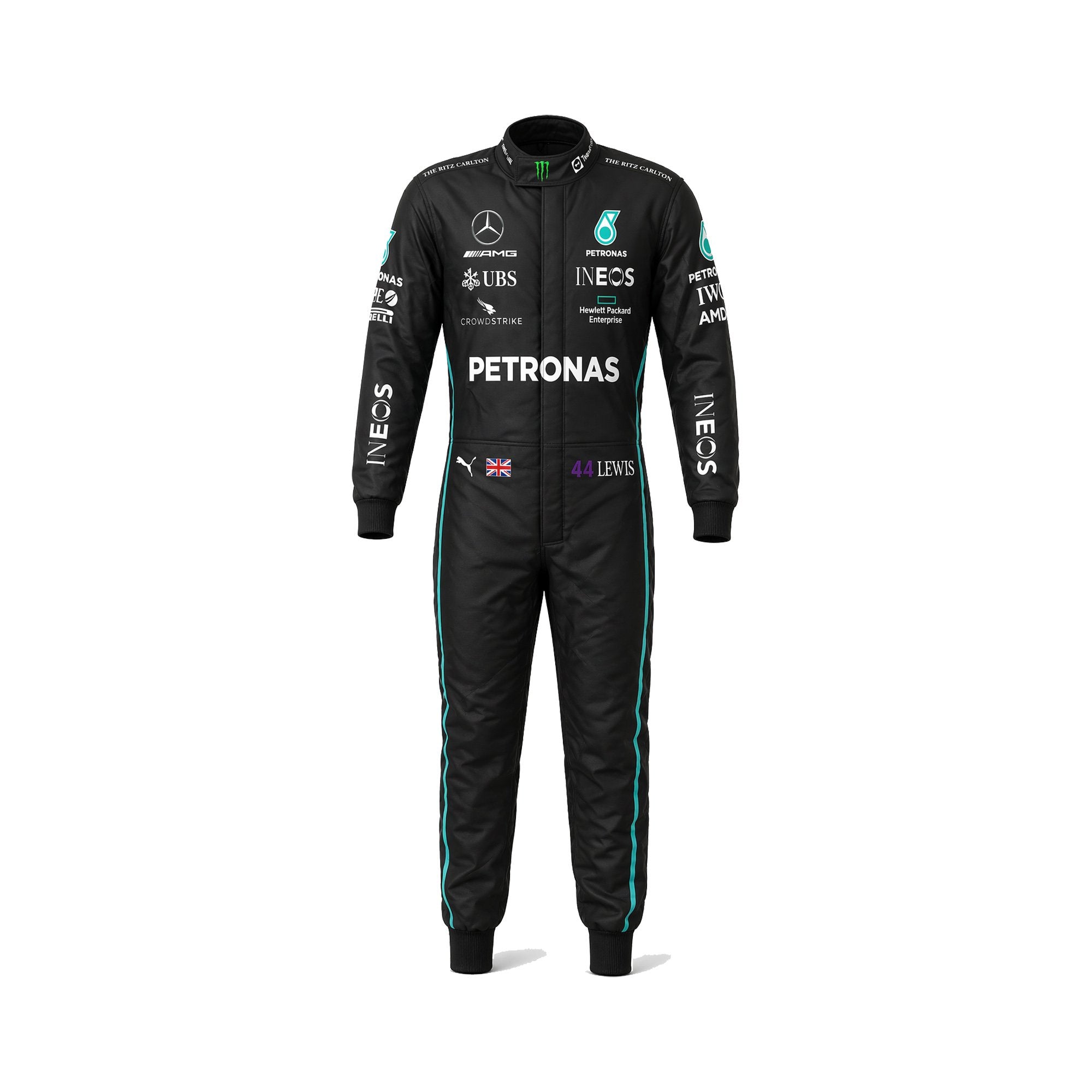 Lewis 44 Mercedes AMG Petronas Racing Suit, Custom Kart Racing Suit, Professional Racing Jumpsuit