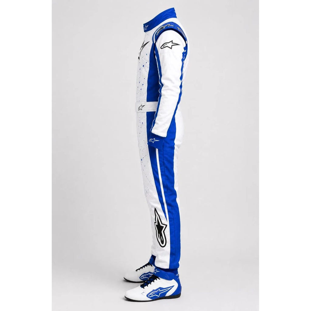 Blue White Go Kart Racing Suit | Custom Karting Racewear | Adult Motorsport Overall | Cordura D600