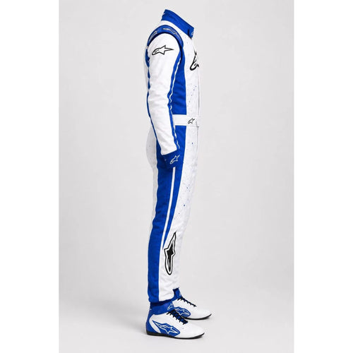 Blue White Go Kart Racing Suit | Custom Karting Racewear | Adult Motorsport Overall | Cordura D600