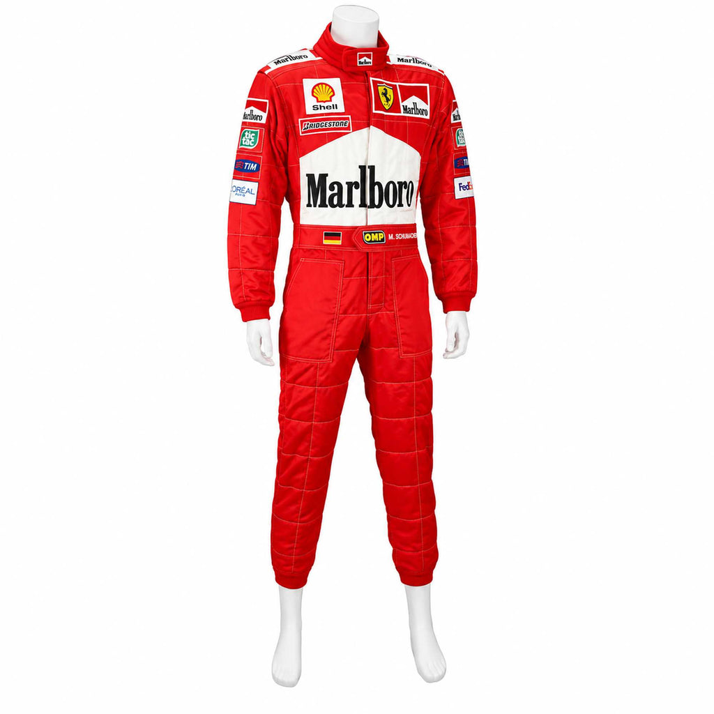 Michael Schumacher 2000 Racing Suit, Ferrari Marlboro Go Kart Suit, Custom Motorsport Driver Suit, Professional Karting Racewear